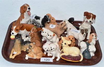 Lot 120 - A Beswick Old English sheepdog and fourteen other Beswick dog figures