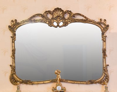 Lot 69 - A George III-Style Carved Giltwood Overmantel...