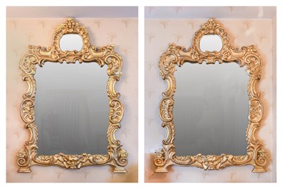 Lot 58 - A Pair of Continental Giltwood and Gesso Wall...