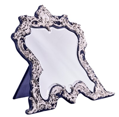 Lot 59 - An Edward VII Silver-Mounted Dressing-Table Mirror