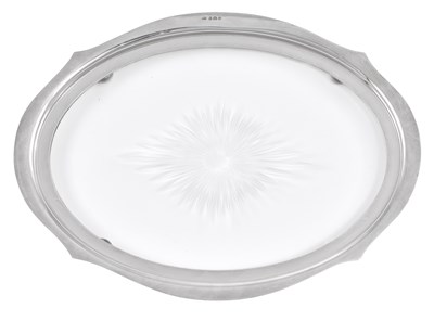 Lot 81 - A George V Silver-Mounted Cut-Glass Dressing-Table Tray