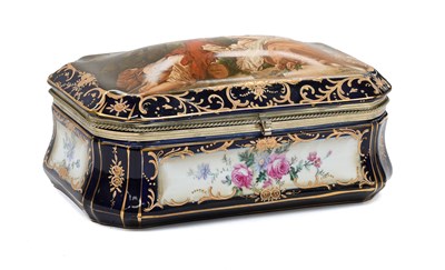 Lot 56 - A French Porcelain Table Casket, 20th century,...