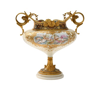 Lot A French Gilt-Metal and Champlevé...