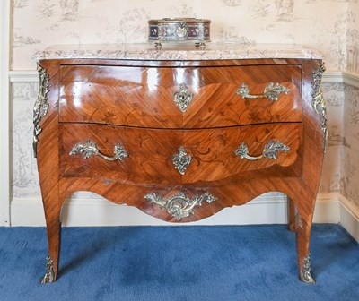 Lot 30 - A French Louis XV-Style Rosewood, Kingwood and...