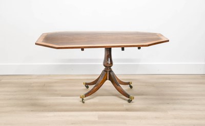 Lot 33 - A Late George III Mahogany, Satinwood-Banded,...