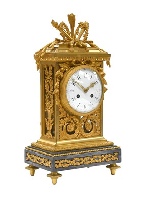 Lot 32 - A French Gilt Bronze Marble Striking Mantel...