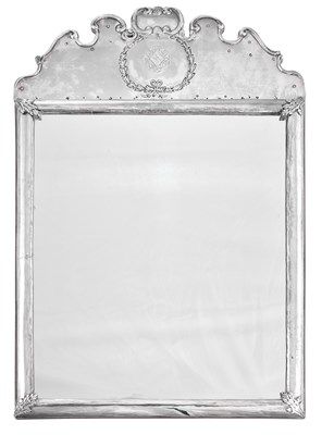 Lot 40 - A William and Mary Silver-Mounted Dressing-Table Mirror