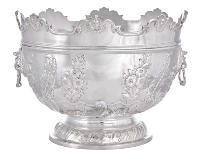Lot A Massive Edward VII Silver Monteith-Bowl