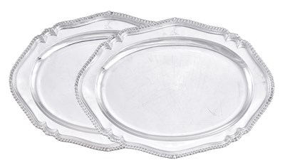 Lot A Pair of George III Silver Meat-Dishes