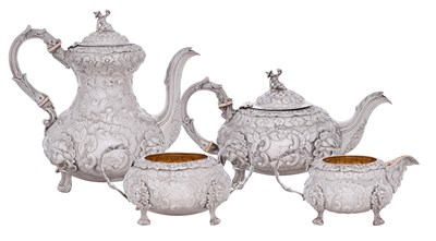 Lot A Four-Piece William IV Silver Tea and Coffee-Service