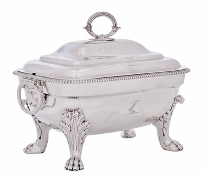 Lot A George III Silver Soup-Tureen and Cover