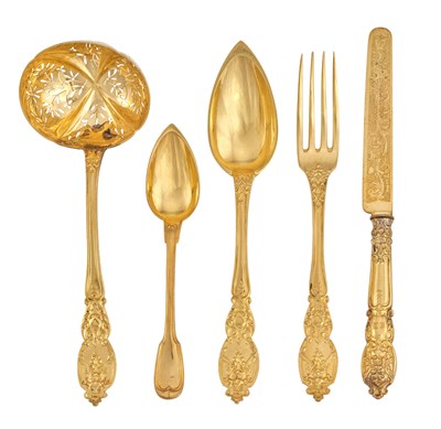Lot 56 - A Continental Gilt-Metal Dessert-Service