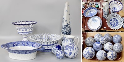 Lot 50 - A Collection of Blue and White Pottery and...