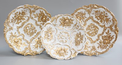 Lot 134 - A Pair of 19th Century Meissen Floral Gilt...