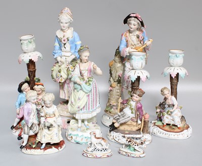 Lot 72 - A Pair of Meissen Style Figurines of a...