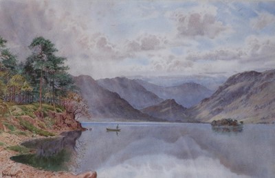 Lot 1024 - Isaac Cooke (1846-1922) Lakeland scene,...