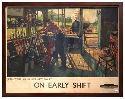 Lot 149 - British Railways Advertising Poster On Early Shift - Terence Cuneo