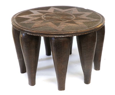 Lot 315 - A Mid-20th Century Nupe Stool, Nigeria, carved...