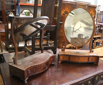 Lot 1167 - A Regency Satinwood Dressing Table Mirror, the...