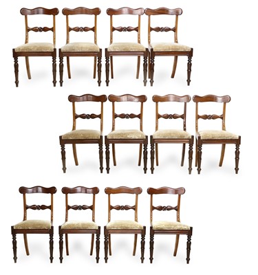 Lot 722 - A Set of Twelve Victorian Mahogany Dining...