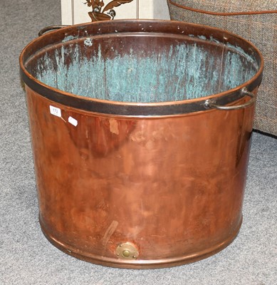 Lot 172 - A Large Copper Twin Handled Log Bucket, 61cm...