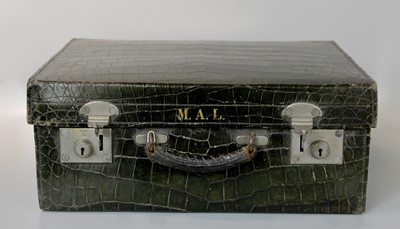 Lot 178 - A Victorian Crocodile Skin Vanity Case,...