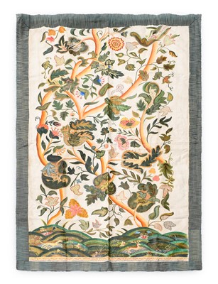 Lot 2261 - A Stylish 20th Century Hand Painted Linen...