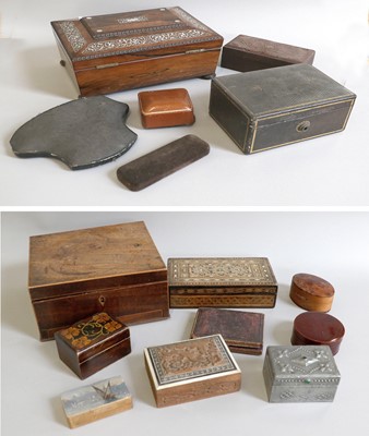 Lot 384 - Assorted Jewellery Boxes comprising a rosewood...