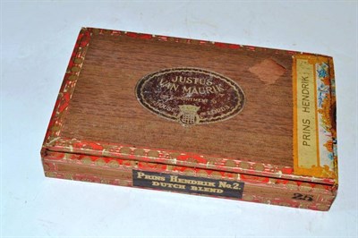 Lot 200 - One box 'Justus Van Maurik' cigars, opened and three missing