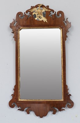 Lot 1257 - A George III Mahogany Fret Cut Mirror, parcel...