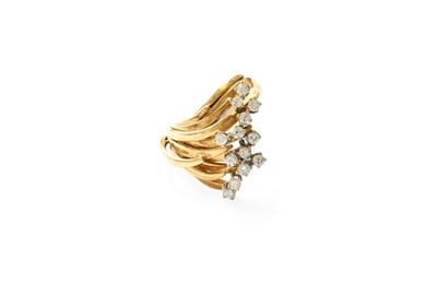 Lot 384 - An 18 Carat Gold Diamond Cluster Ring, of...