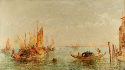 Lot 1061 - Jane Vivian (fl.1869-1877) Venice, the lagoon...