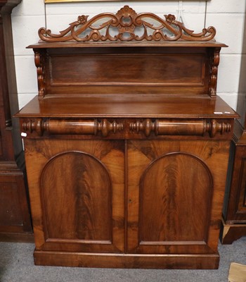 Lot 1138 - A Victorian Mahogany Chiffonier, with carved...