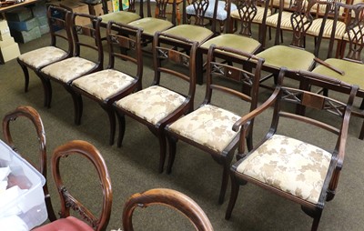 Lot 1334 - A Set of Six Regency Mahogany Dining Chairs,...