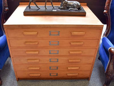 Lot 1223 - A Mid 20th Century Six Drawer Plan Chest, 91cm...