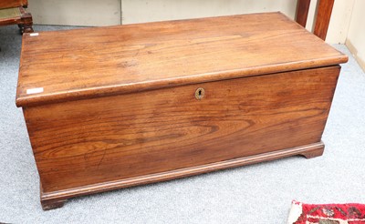 Lot 1245 - A Elm Hinged Box, 92cm by 41cm by 38cm