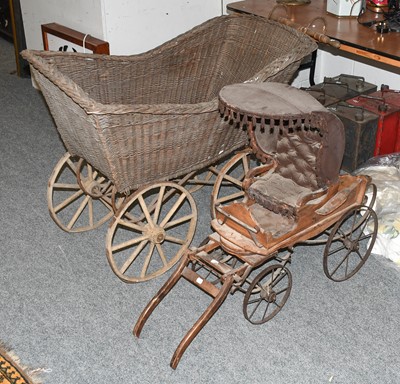 Lot 1323 - A Dog Cart, with fringed canopy and deep...