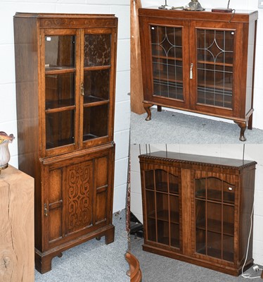 Lot 1301 - A Glazed Mahogany Bookcase, with gadrooned top...