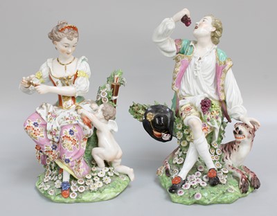 Lot 187 - A Pair of Samson Porcelain Figures, after...