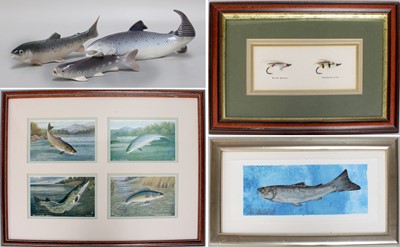 Lot 198 - Royal Copenhagen Fish Models; together with a...