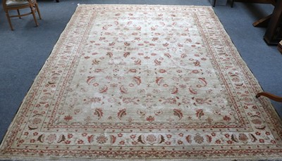 Lot 1090 - Afghan "Ziegler" Carpet, the cream field with...