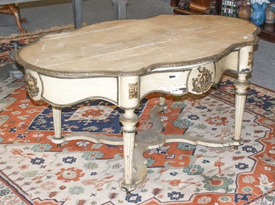 Lot 1287 - A French Style Painted Centre Table, of...