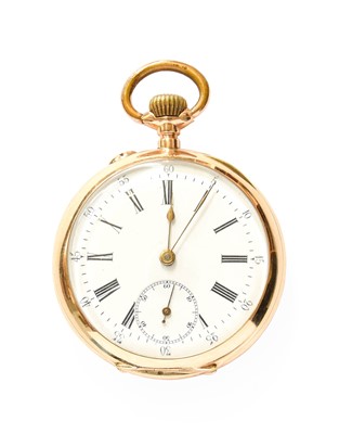 Lot 392 - A 14-carat Gold Open Faced Pocket Watch, case...