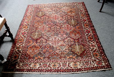 Lot 1111 - Bakhtiari Rug, the polychrome stepped lattice...