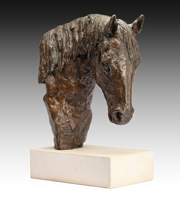 Lot 604 - Kate Denton MRSS (b.1954) Horse head Signed...