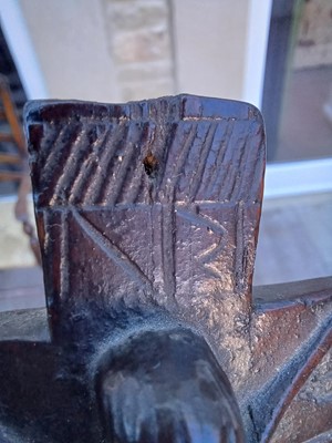 Lot 244 - An Irish Fruitwood Penal Cross, dated 1762,...
