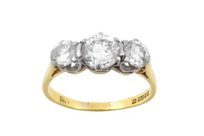 Lot 2256 - An 18 Carat Gold Diamond Three Stone Ring the...