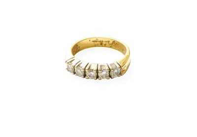 Lot 398 - An 18 Carat Gold Diamond Five Stone Ring, the...