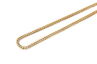 Lot 401 - A 9 Carat Gold Curb Link Necklace, length 63.2cm