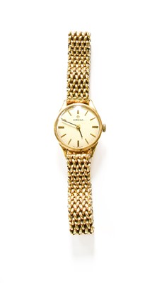 Lot 350 - A Lady's 9 Carat Gold Omega Wristwatch, with...